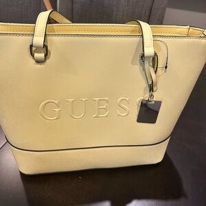 Guess Light Yellow Tote Bag